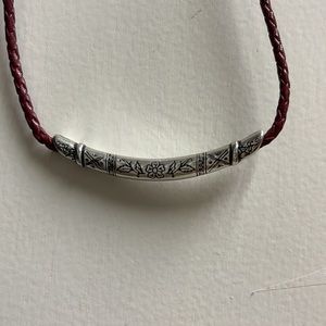 Brighton leather rope necklace
